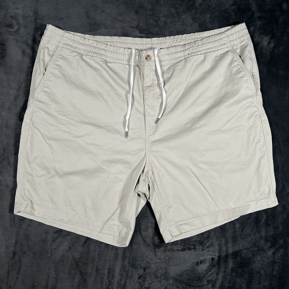 Polo by Ralph Lauren Light Beige Drawstring Flat Front Men’s Shorts